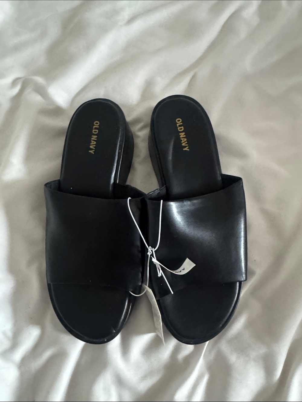 Old Navy Black Slide Mule Sandals